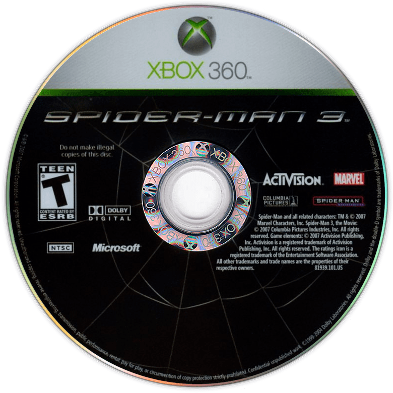 Spiderman 3 media 2 for Xbox 360